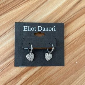 Eliot Danori | Pavé Heart Drop Earrings